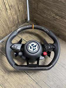 <span class=keywords><strong>Volant</strong></span> en fibre de carbone avec écran LED pour Audi A6 A7 C8 S6 <span class=keywords><strong>RS6</strong></span> S7 RS7 2017 2018 2020 <span class=keywords><strong>2021</strong></span> 2022 2024 avec palettes de changement de vitesse - Product Image 4