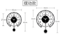 27x35cm Kreative Große Eisen 3D Runde Wanduhr Quarz-Uhrwerk Moderne Wanduhren zum Verkauf