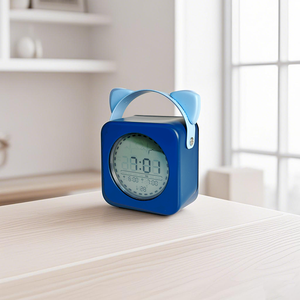 Động vật xử lý đầy màu sắc đèn ngủ đồng hồ báo thức dễ thương đèn nền điện tử nhịp tim GIÂY hiển thị Văn phòng Phòng ngủ sử dụng - Product Image 5