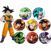 21 Style 58MM Dragon Goku Vegeta Son Gohan Saiyan Buu cellule boule dessin animé Baji Ba Ji Anime alliage Badge broche broche Anime périphérique