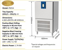 Congélateur-chiller professionnel 8 bacs pour cuisine de restaurant, refroidissement par ventilateur, acier inoxydable, contrôle numérique, 1 porte – Le meilleur