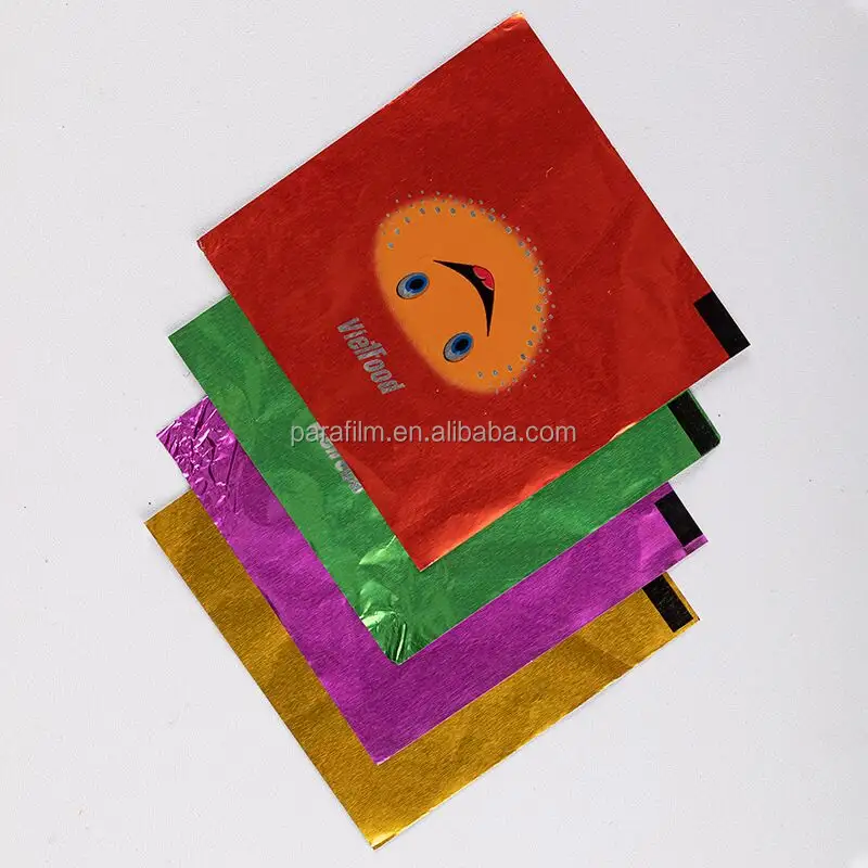 Wholesale Diverse Candy Wikkelen Chocolade Multicolor Papier Wegwerp Kleur Chocolade Aluminiumfolie Papier