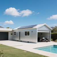 Conteneur de panneaux solaires pliant pour maison en conteneur contemporain à énergie solaire