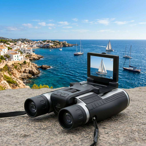 Caméra télescope HD DT40 12x32, jumelles optiques 2 en 1 pour l'extérieur avec enregistreur vidéo numérique intégré pour l'observation des oiseaux - Product Image 1