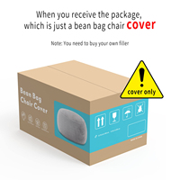 Fauteuil pouf géant confortable pour adultes, taille adulte, unique, en forme d'animal en peluche, housse de pouf, canapé paresseux, Noël pour adultes, ergonomique