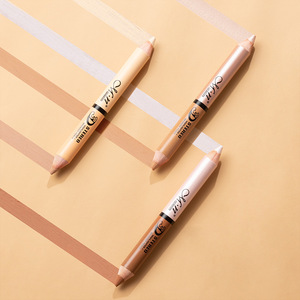 Menow-lápiz <span class=keywords><strong>bronceador</strong></span> estéreo 3D 2 en 1, resaltador de doble cabeza de madera cortable, corrector - Product Image 4