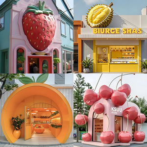 Escultura Decorativa Cuadrada de Fibra de Vidrio Reforzada con Plástico, Diseño Abstracto, para Puerta, Estilo Creativo, Popular en Internet - Product Image 3