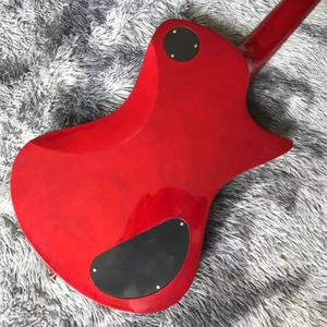 Nouvelle guitare avec placage rouge et jaune, guitare de performance rock avec touche - Product Image 6
