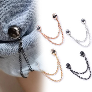 Garment Clips Magnetic Snap Button Rose Gold Silver Gold Gunmetal Black Chain Tapering Tool For Pants Sleeve Hem Fixing - Product Image 1