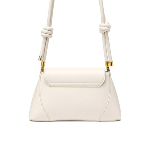 Paparazzi-Bolso de hombro con solapa antirrobo PA0565, cruzado de cuero auténtico blanco Pu - Product Image 5