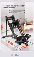 Lft -SD3 Machine de presse à cuisses et de squat Hack à 45 degrés en acier, commerciale, réglable, robuste, multifonction pour l'entraînement des membres inférieurs