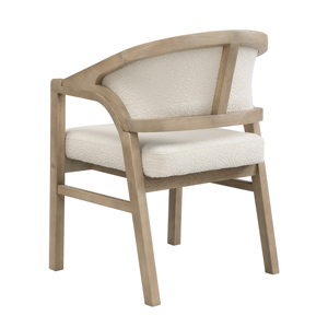 <span class=keywords><strong>Chaise</strong></span> de salle à manger à structure en bois avec dossier rembourré, couleur frêne clair, lot de 2 - Product Image 3