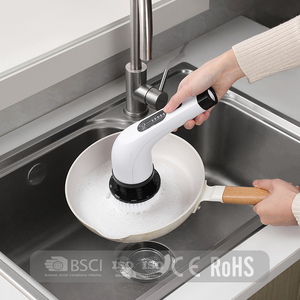 Spazzola Elettrica Multifunzione per Pulizia con Testine Sostituibili per <span class=keywords><strong>Cucina</strong></span>, Bagno e Pavimenti, Logo Personalizzabile - Product Image 3