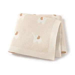 تصميم جديد غطاء فراش مخصص Mimixiong قطن عضوي نمط بطانية طفل فيل رمي بطانية لفصل الشتاء