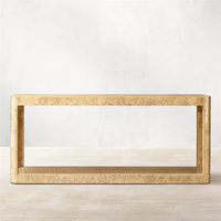 Meubles de salon modernes simples bavure cadre en bois table d'appoint Table de chevet étagère Console tables pour plantes