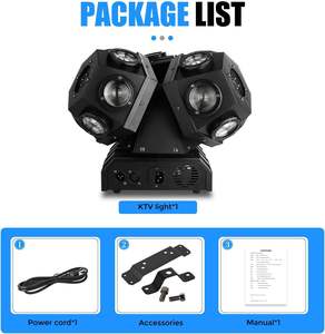 Venta al por mayor: Nuevo diseño de luz de cabeza móvil de tres bolas, 150W, rotación en el eje X de 600°, AC110-220V RGBW para fiestas, KTV y clubes. - Product Image 2