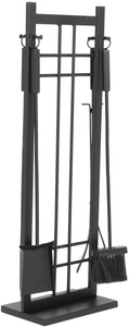 Juego de Herramientas para chimenea de <span class=keywords><strong>leña</strong></span>, color negro, para Interior del hogar - Product Image 6