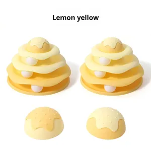 Juguete para Gatos de PP, Bandeja de Juego con Forma de Abeja, Entretenimiento Automático, Alivio del Aburrimiento, Plato Giratorio - Product Image 6