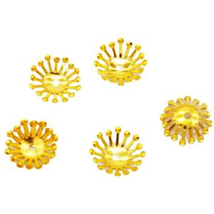 Materiales de bricolaje de joyería de estilo antiguo Hubu: estambres de flores de hierro de 12mm, centros de hojas múltiples, horquillas, cuentas, soportes A - Product Image 1