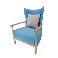 Fauteuil d'appoint moderne en tissu à dossier haut pour villa commerciale, chaise individuelle à dossier ailé pour chambre d'hôtel et appartement