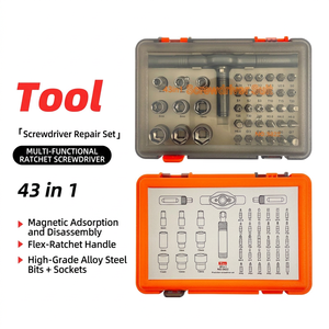 43 In 1 Ratcheting <b>Screwdriver</b> Set Industrial Grade Magnetic Tip Multi Functional Repair Tool Kit With Phillips And Torx Bits - Product Image 4