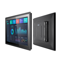 7 "23.8" boîtier en aluminium lisible à la lumière du soleil Tft intégré moniteur LCD tactile capacitif industriel pour le contrôle d'accès avec haut-parleur