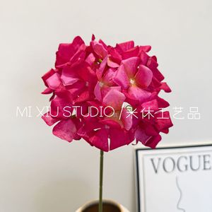 Fleurs artificielles, branche unique, rose rouge en soie, décoration de mariage, accessoires pour la maison, 50g - Product Image 4