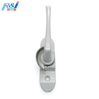 Serrure en aluminium en forme de croissant pour porte et fenêtre en verre, accessoires de quincaillerie pour porte coulissante