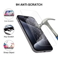 Verre trempé Transparent 9H anti-rayures de qualité supérieure pour IPhone 16 15 Pro Max 14 Plus 13 12 11 XS XR 6 7 8 SE protecteur d'écran
