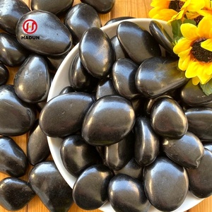 Ciottoli di fiume paesaggistici lucidati da spiaggia messicana di colore nero per il percorso del giardino - Product Image 6