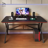 Fabricant de table de jeu PC simple et moderne Table de sport E texturée en fibre de carbone avec chaise assemblée adaptée à la maison Chambres à coucher