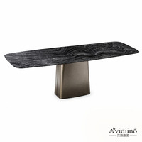 Table à manger moderne en marbre noir avec piétement en acier inoxydable couleur champagne, taille personnalisée pour salle à manger ou hôtel