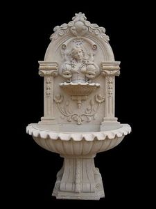 <span class=keywords><strong>Fontaine</strong></span> <span class=keywords><strong>murale</strong></span> d'intérieur en marbre blanc avec tête <span class=keywords><strong>de</strong></span> lion sculptée - Product Image 3