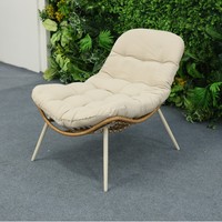Chaise longue en rotin d'extérieur, une place, pour villa, jardin, patio, balcon, style moderne minimaliste