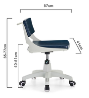 Chaise de bureau ergonomique en cuir avec support lombaire et design pivotant pour salons de beauté, hôpitaux, usage commercial