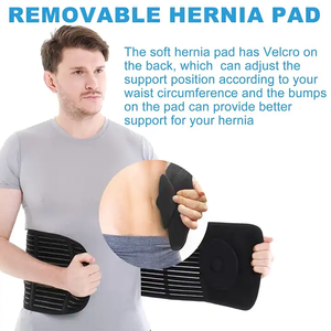 HKJD Ceinture de soutien pour <span class=keywords><strong>hernie</strong></span> <span class=keywords><strong>abdominale</strong></span> avec coussin de compression Ceinture de soutien pour <span class=keywords><strong>hernie</strong></span> ombilicale pour hommes et femmes - Product Image 2