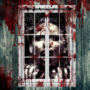 Cortina Decorativa de Tela con Diseño de Fantasma Navideño MADESHINE para Puertas y Ventanas, Cortina Espeluznante para Fiestas de Casas Encantadas - Product Image 4