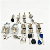 Ensemble de serrures à empreintes digitales en acier inoxydable transparent anti-rouille de qualité supérieure, 8 et 9 pièces, outils d'entraînement pour débutants