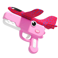 Nouveau Jouet d'extérieur interactif pour enfants : Avion à catapulte en mousse, Planeur, Pistolet lanceur de dinosaures en mousse