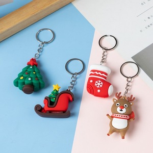 3D Custom Xmas PVC Keychain Soft Rubber Christmas <b>Key</b> <b>Ring</b> Plastic <b>Key</b> Chains - Product Image 2