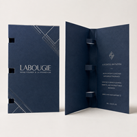 Carte de présentation pliable personnalisée pour emballage cosmétique, carte de présentation en carton pour rouge à lèvres, brillant à lèvres, parfum