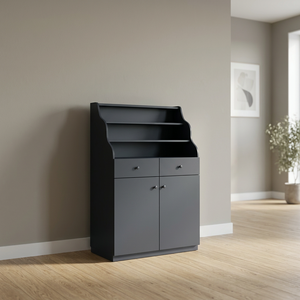 Meuble de rangement moderne en bois verrouillable avec 2 tiroirs et grande capacité pour bureau et école - Product Image 2