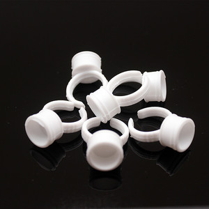 Anillos de Tinta Desechables para Tatuajes, 100 Unidades, Porta Pigmentos para Cejas PMU y Porta Pegamento para Pestañas - Product Image 1