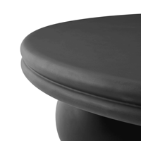 Meubles de salon modernes, table basse centrale noire, pieds boule ronds nordiques, table basse en bois