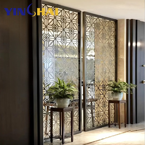 Biombo Moderno para Pasillo, <span class=keywords><strong>Separador</strong></span> de Acero Inoxidable Dorado, Divisor de Habitaciones, <span class=keywords><strong>Separador</strong></span> de Pared de Piso a Techo para Sala de Estar o Salón - Product Image 1