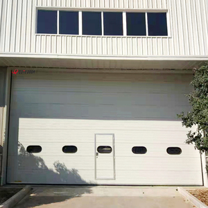<span class=keywords><strong>Porte</strong></span> industrielle avec petite <span class=keywords><strong>porte</strong></span> et fenêtres Panneau en acier mousse de polyuréthane Surface finie Application extérieure Ouverture latérale - Product Image 5