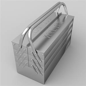 Kotak Peralatan Portabel 4 Tingkat Terbuat dari Baja Tahan Karat, Kotak Penyimpanan Lipat untuk Penggunaan di Rumah dan Taman - Product Image 4