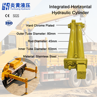 Silinder Hidrolik Piston Silinder Tilt Hidrolik Aksi Ganda Bucket Excavator Tabung Tiga Inti Silinder Hidrolik