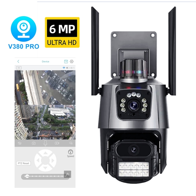 OEM V380 Pro Dual Lens 4G PTZ IP CCTV Camera with Two-Way Audio & Cloud Storage for Outdoor/Indoor Home Security