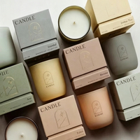 Boîte d'emballage de bougie parfumée personnalisée, boîte d'emballage de bougie carrée vide de luxe, boîte d'emballage de bougie en papier rigide, boîte cadeau avec insert